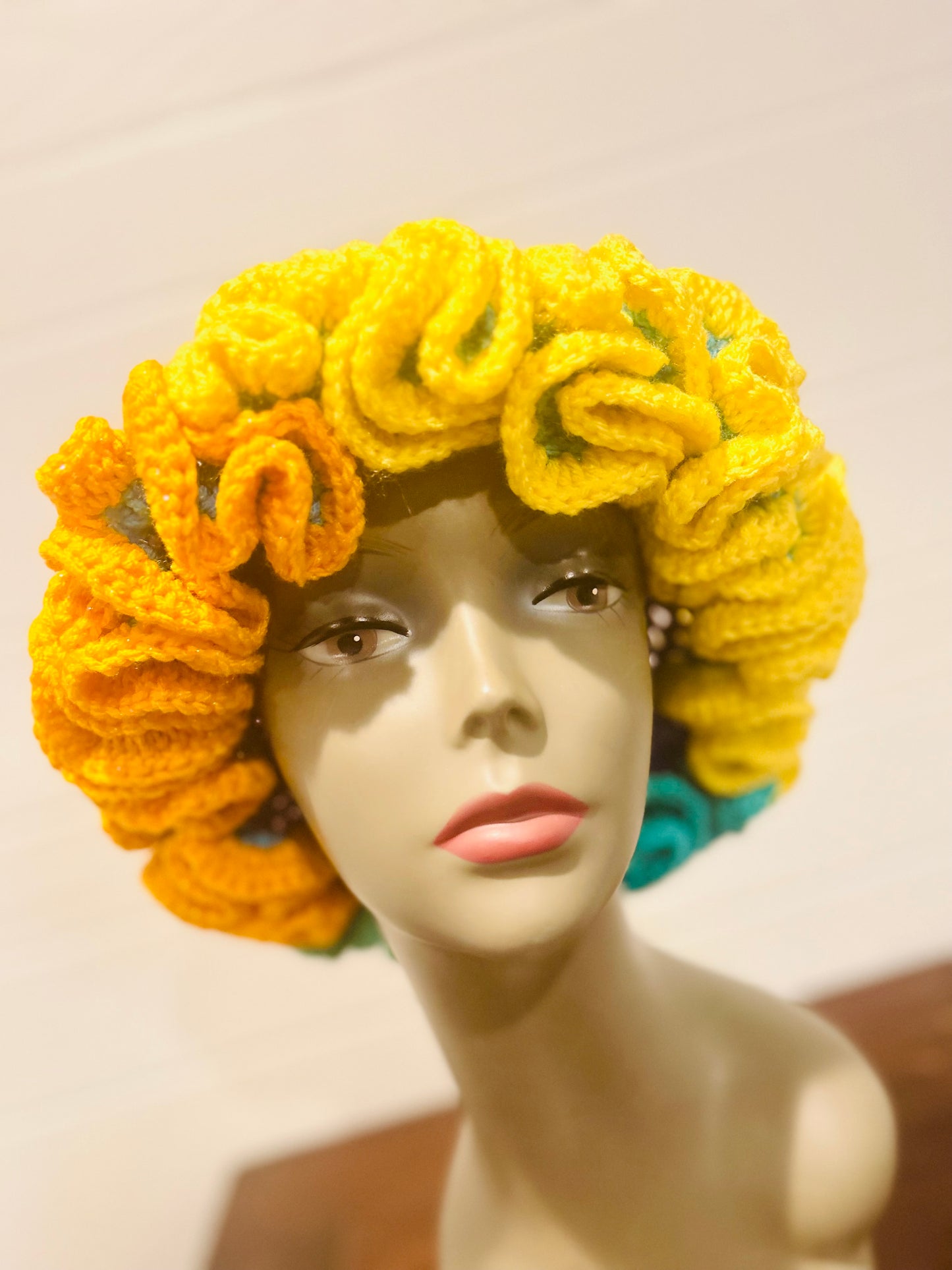 Two-Tone Ruffle Hat